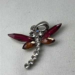 Rhinestone Dragonfly Pendant